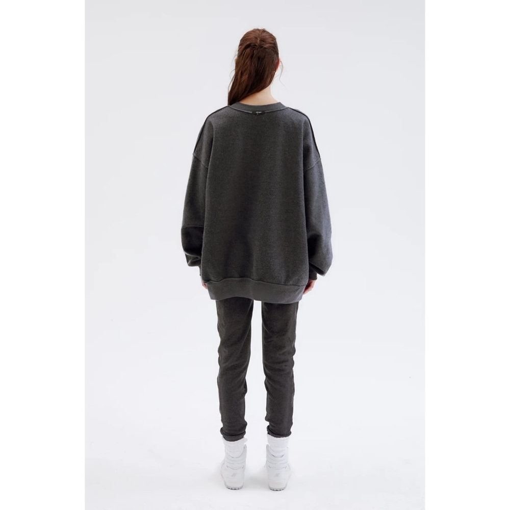 Women's The Bar Sweatshirt L Gray Varsity - Picture 7 of 8